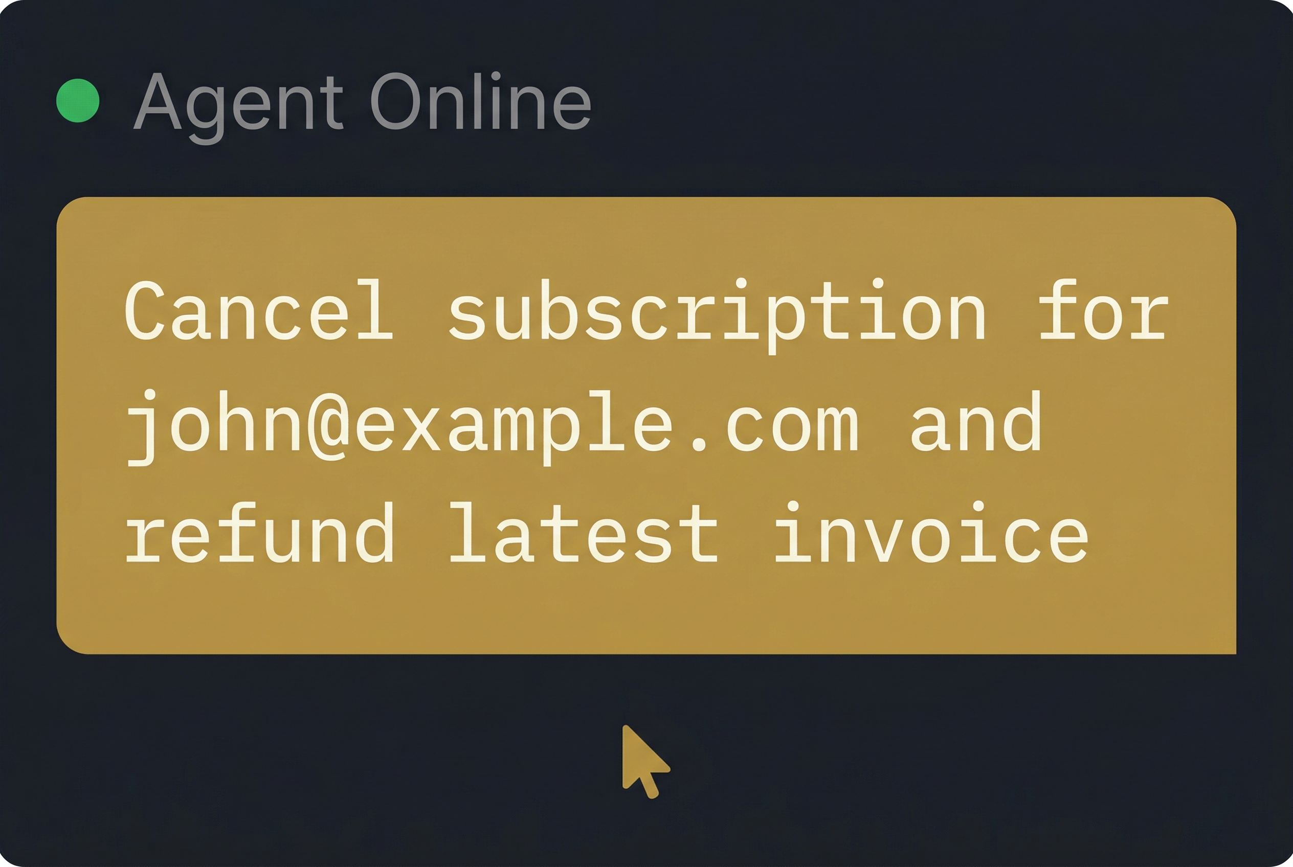 Agent managing billing